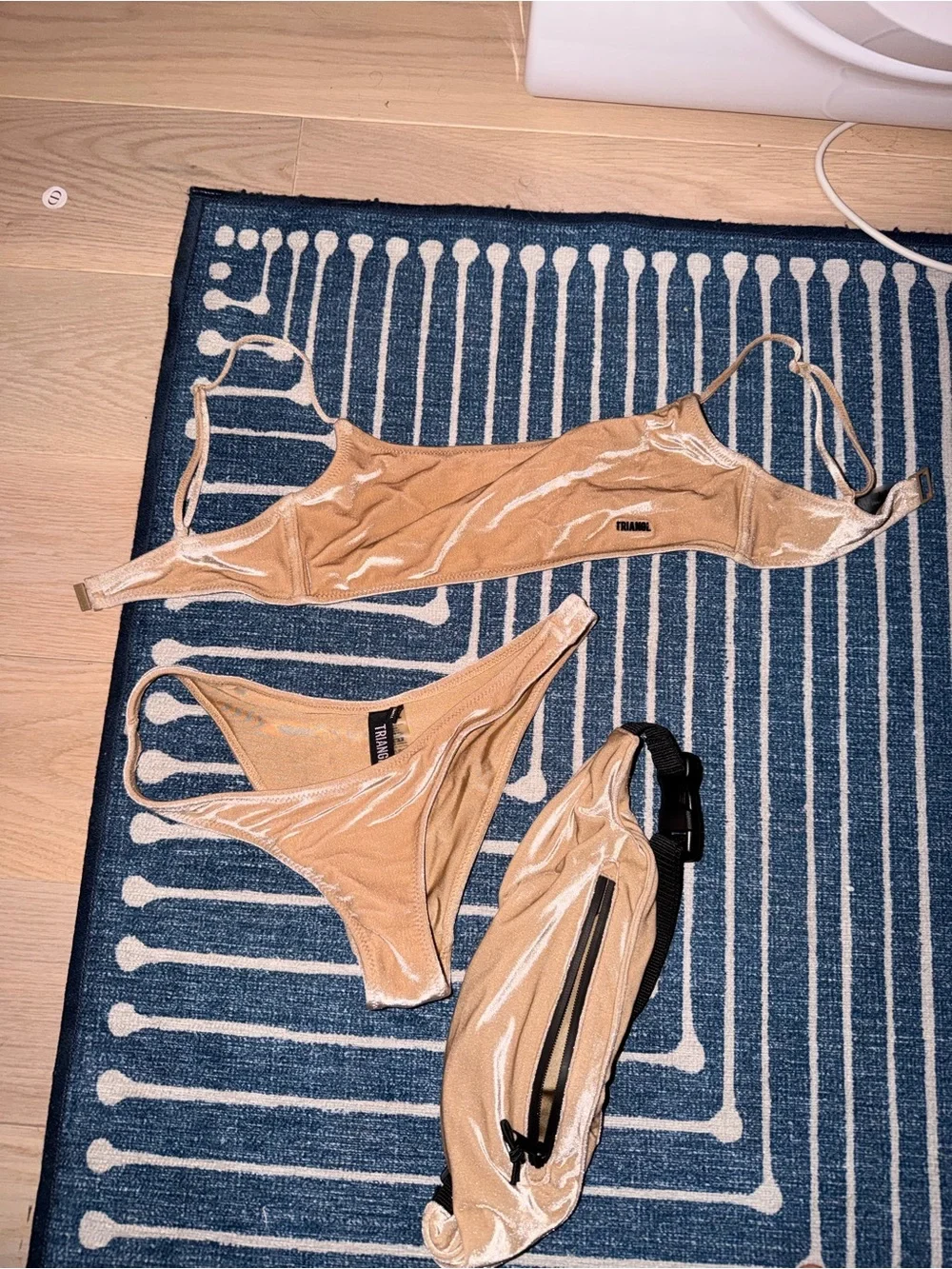triangl swimwear tan Velvet Two-Piece Bikini Set
